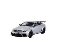 QZKUUELCA VéHicules à Moteur Modèle De Voiture en Alliage Simulé for Benz C63 AMG Black Series Échelle 1:18 Ornements Bureau Collection Véhicules Métal ModèLe De Voiture Miniatures(Silver)
