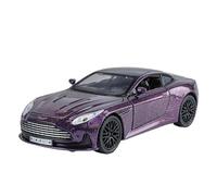 QZKUUELCA VéHicules à Moteur Modèle De Voiture Moulé sous Pression en Alliage À L'échelle 1:32 15cm Long pour Aston Martin DB12 GT Mini Collectibles Hobby ModèLe De Voiture Miniatures(Purple)