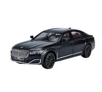 QZKUUELCA VéHicules à Moteur Modèle Réduit De Voiture 23 Cm À L'échelle 1/24 for BMW Série 7 760Li Berline De Luxe, Véhicules Miniatures De Simulation ModèLe De Voiture Miniatures(Black)