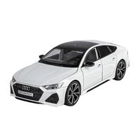 QZKUUELCA VéHicules à Moteur Réplique De Voiture Miniature for Audi RS7 Supercar À L'échelle 1/18, 27 Cm, avec Télécommande ModèLe De Voiture Miniatures(White)