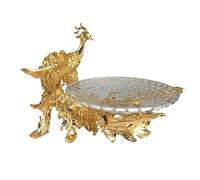 QZLNONTK Assiette de fruits, assiette de fruits, Résine Verre et Tête de Dragon Corbeille à Fruits Robuste Porte-Fruits Snack Stockage Pièce Maîtresse Décorative Bol for Cuisine Moderne, Salon