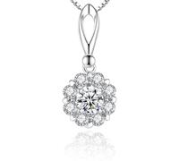 QZLNONTK Collier avec Pendentif en Cristal et Argent Sterling 925 for Femme - Bijoux élégants emballés dans Un Emballage Cadeau