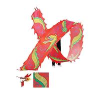 QZLNONTK Ruban de Danse du Dragon Poi, Rubans de Fitness for Sports de Plein air for Jeunes/Adultes/Personnes âgées Fitness Folklorique Chinois Sports de Plein air Parc extérieur(Red,8m/26ft)