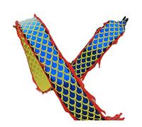 QZLNONTK Ruban de Danse du Dragon Poi, Streamer Artistique Extra Long en Soie Fluide et secouant Les Accessoires Rave(Golden Blue,6m/19.7ft)