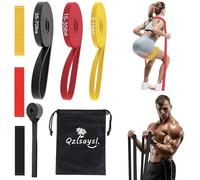 QZLSAYSL Bande élastique de Fitness avec ancrage de Porte et Sac de Rangement - Lot de 8 8