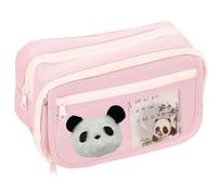 QZLSAYSL Trousse Fille，Trousse Scolaire Garcon，Sac Multi-Compartiments pour Fille, Petit Sac D'éTudiant (Rose)