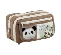 QZLSAYSL Trousse Fille，Trousse Scolaire Garcon，Sac Multi-Compartiments pour Fille, Petit Sac D'éTudiant (Brun)