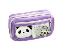 QZLSAYSL Trousse Fille，Trousse Scolaire Garcon，Sac Multi-Compartiments pour Fille, Petit Sac D'éTudiant (Violet Clair)