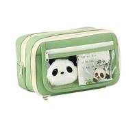 QZLSAYSL Trousse Fille，Trousse Scolaire Garcon，Sac Multi-Compartiments pour Fille, Petit Sac D'éTudiant (Vert Clair)
