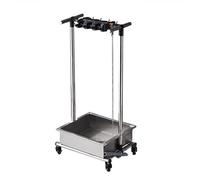 QZQJUILU Chariots de conciergerie, Chariots de Nettoyage Mobiles, Station de Rangement pour Outils de ménage, Support pour Balai et serpillière, Organisateur d(44cm/17.3in)