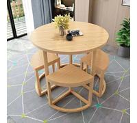 QZQJUILU Ensemble de Table à Manger Ronde Moderne avec 4 chaises 70 cm Meubles pour Cuisine, Bureau ou Club Ensemble de Salle de conférence élégant et Fonctionnel Table (2 80cm)