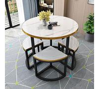 QZQJUILU Ensemble Table et chaises de réception Rondes Modernes pour Les réunions de Club de Petit Bureau et Les négociations de Vente