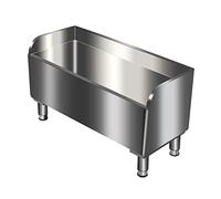 QZQJUILU Évier à vadrouille en Acier Inoxydable 304 avec système de Drainage et crépine pour Cuisines commerciales, Restaurants, garages et sous-sols(Silver 45x41x55cm)