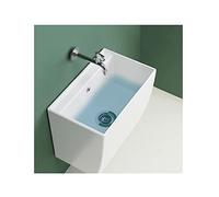 QZQJUILU Évier Mural pour serpillière, Nettoyage sans impasses, Conception Murale, Gain de Place, Forte capacité de Charge(White 31x31x39cm)
