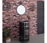 QZQJUILU Meuble sous-Vasque autoportant avec Meuble-lavabo Brillant de Style hôtel(Silver with Mirror)