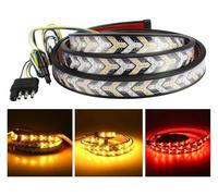 QZQXEMEDQ feu antibrouillard arrière Voiture Feux Arrière 48/60 Flèche 4 Pouces Camion Hay 12 V Freinage Rouge Avec Clignotant Jaune Séquentiel Stroboscopique Avertissement Assemblage(60inch(150CM))