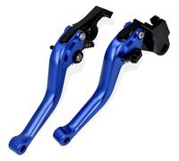 QZQXEMEDQ pour Suzuki GSX-S 125 GSXS 150 2020 2021 2022 2023 2024 Levier d'embrayage De Frein Court en Alliage D'aluminium CNC, Motif Arête De Poisson 3D Levier d'embrayage Frein Moto(Blue)