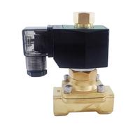 QZROPXOH Électrovannes normalement Ouvertes en Laiton à 2 Voies for Eau 12 Volts for gaz 1 1/4 Pouce Orifice 35 mm démarrage Pression zéro avec Type de Prise(DC24V)