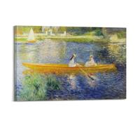 QZXV Impression sur toile impressionniste The Skiff de Pierre-Auguste Renoir - Décoration murale moderne pour salon, chambre à coucher, 40 x 60 cm, style encadré