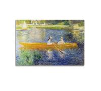 QZXV Impression sur toile impressionniste The Skiff de Pierre-Auguste Renoir - Décoration murale moderne pour salon, chambre à coucher - 20 x 30 cm