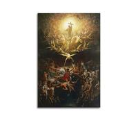 QZXV Impression sur toile sans cadre The Triumph of Christianity Over Paganism by Gustave Dore - Décoration murale moderne pour salon, chambre à coucher, 50 x 75 cm