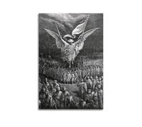 QZXV Impression sur toile « The Road to Jerusalem » par Gustave Dore - Décoration murale moderne pour salon, chambre à coucher - 30 x 45 cm