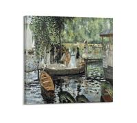 QZXV Poster imprimé sur toile La grenouille du peintre Pierre Auguste Renoir - Décoration murale moderne avec cadre - 50 x 50 cm