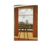 QZXV Rene Magritte Poster de peinture sur toile sans cadre Motif The Human Condition 40 x 60 cm