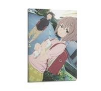 QZXV Toile murale avec cadre Anime A Silent Voice Koe No Katachi Ishida Shouya Nishimiya Shouko 40 x 60 cm