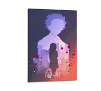 QZXV Toile murale avec cadre Anime A Silent Voice Koe No Katachi Ishida X Nishimiya (60 x 90 cm)