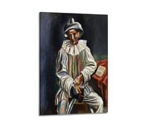 QZXV Toile murale moderne avec cadre de Pablo Picasso Pierrot pour salon, chambre à coucher, 40 x 60 cm