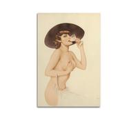 QZXV Toile murale sans cadre Pin Up Girls 25 par Alberto Vargas - Décoration murale moderne pour salon, chambre à coucher - 30 x 45 cm