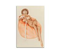 QZXV Toile murale sans cadre Pin Up Girls 29 par Alberto Vargas - Décoration murale moderne pour salon, chambre à coucher - 30 x 45 cm