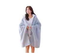 QZYGWCS Couverture Portable Chaude et Confortable avec Boutons Vêtement de Détente Confortable Cape en Peluche Cadeau pour Maman et Femme sans Manches (Gris, 160 x 120 cm)