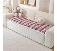 QZYGWCS Housse de Canapé Douce et éPaisse en Peluche Universelle et AntidéRapante pour Canapé d'angle 1/2/3/4 Places IdéAle pour L'Automne et l'hiver (Rouge Foncé, 70 * 70cm)