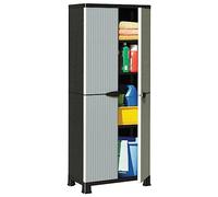 QZZCED Armoire de rangement en plastique pour maison et bureau, étagères réglables, organiseur compact pour garage et débarras, grand espace, nettoyage facile, idéal