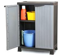 QZZCED Armoire de rangement en plastique pour maison et bureau, organiseur compact avec grand espace pour garage et débarras, facile à nettoyer et à garder bien rangé