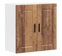 QZZCED Armoire murale de cuisine Porto en bois vieilli ingénierie, armoire de rangement avec portes pratiques pour organiser des espaces, matériau résistant à l'humidité