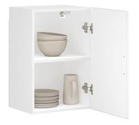 QZZCED Armoire murale pour cuisine Porto en bois d'ingénierie blanche haute brillance, armoire de rangement avec grand espace et porte pratique, facile à nettoyer