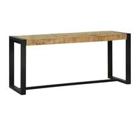 QZZCED Banc à chaussures en bois massif de mango avec espace de rangement | Stable avec structure en fer, siège pliable, pour couloir et entrée