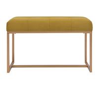 QZZCED Banc de 80 cm en velours jaune moutarde