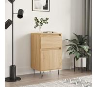 QZZCED Buffet en bois d'ingénierie chêne Sonoma Buffet de rangement avec grand espace et fonction présentoir, design intemporel et structure stable. 40 x 35 x 70 cm