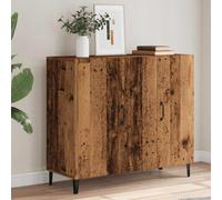 QZZCED Buffet en bois d'ingénierie vieilli Buffet classique avec 6 compartiments, style industriel et grand rangement pour maison, 90 x 34 x 80 cm