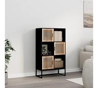 QZZCED Buffet haut en bois avec 3 portes et 3 compartiments, style scandinave minimaliste, armoire de rangement avec pieds en fer stables et surface lisse, design