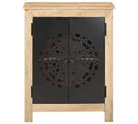 QZZCED Buffet multifonction - 60 x 35 x 75 cm - Bois massif mangue - Pour salon, cuisine, couloir