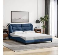 QZZCED Cadre de lit avec tête rembourrée, base de lit avec design latéral ondulé et lattes en bois pour support robuste, tête de lit avec fermeture éclair pour faciliter