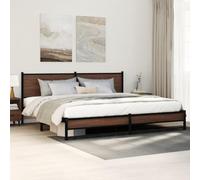 QZZCED Cadre de lit classique avec tête de lit, design élégant et intemporel, cadre en acier résistant avec lattes métalliques pour soutien et respirabilité, espace inclus