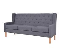 QZZCED Canapé 3 places en tissu gris : ce canapé confortable 3 places possède un design sobre et sera idéal pour discuter, lire, regarder la télévision ou simplement se reposer