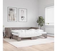 QZZCED Canapé-lit 2 en 1 avec lit gigogne, canapé convertible en double, tissu durable et structure solide en bois et métal, matelas en mousse confortable pour salon ou chambre