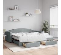 QZZCED Canapé lit 2 en 1 avec lit gigogne et rangement, canapé convertible en double avec matelas en mousse et tiroirs à roulettes, pour salon ou chambre